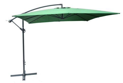 ROJAPLAST 8080 függő napernyő, hajtókarral - zöld - 270 x 270 cm - vízálló 601/12
