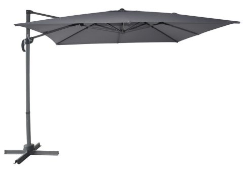 ROJAPLAST CANTIELVER függő napernyő, hajtókarral - grafit - 270 x 270 cm  607/81