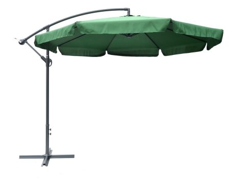 ROJAPLAST EXCLUSIVE függő napernyő hajtókarral, zöld - ø 300 cm  90/1