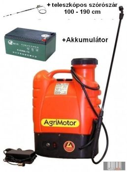 Agrimotor SX-15D Akkumulátoros háti permetező TRIPLA SZETT